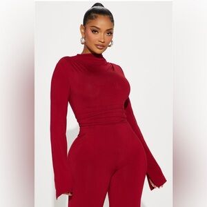 Fashion Nova Pour Some Merlot Jumpsuit. SOLD OUT. BRAND NEW